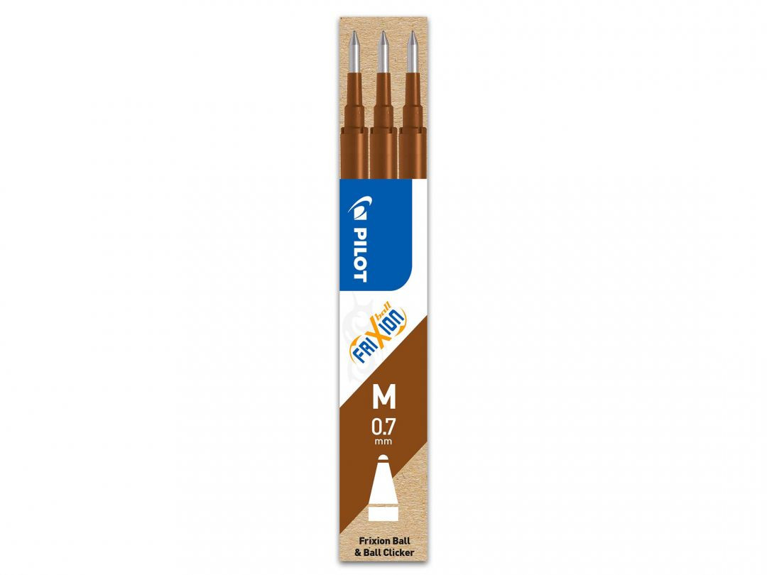 Wkład do pióra kulkowego Frixion Ball 0,7 mm. brązowy  (3 szt.) Pilot